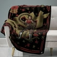 thumbnail image 1 of Black Bianca Belair 60" x 80" Raschel Plush Throw Blanket, 1 of 5