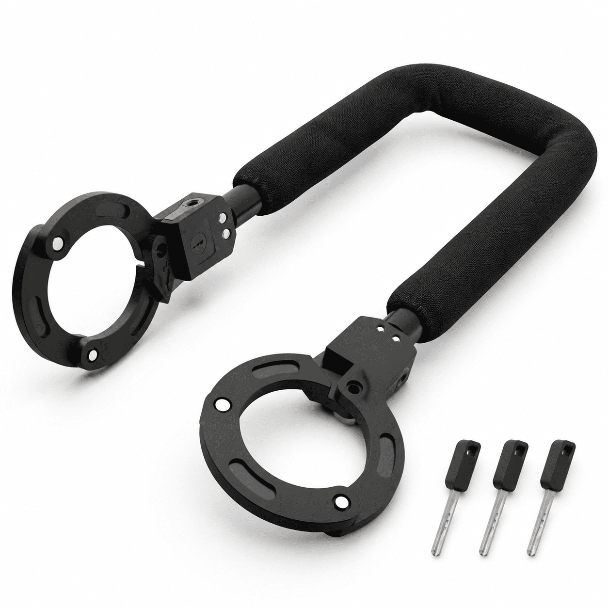 Black Bicycle and Electric Scooter Chain Lock with Keyless One-Touch ...
