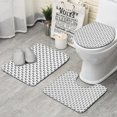 thumbnail image 1 of Black Bigfoot Pattern Bathroom Rugs Sets 3 Piece,Toilet Cover Set,Absorbent Non Slip Bathroom Mats Sets with U-Shaped Contour Rug Toilet Rug Set, 1 of 5