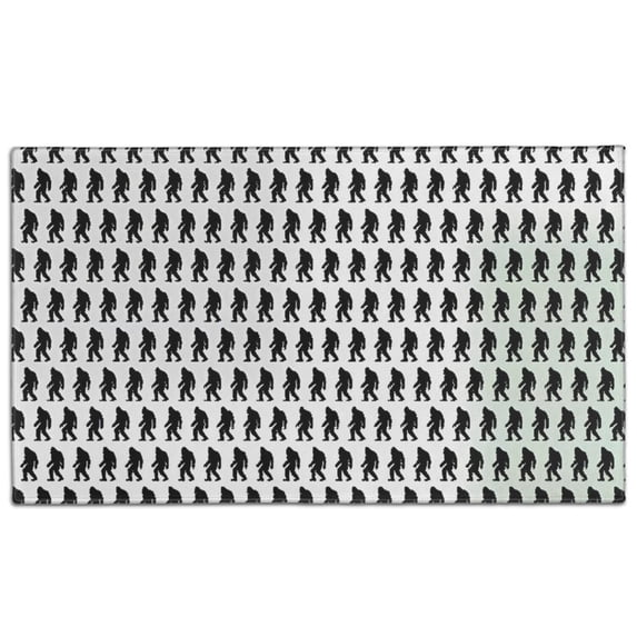 Black Bigfoot Pattern Door Rugs,Washable Non Slip Door Mats Indoor,Decorative Door Mats,Entry Mat Indoor for Entrance,Bedroom,Kitchen,Bathroom,17"x30"