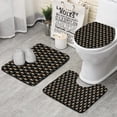 thumbnail image 1 of Black Bigfoot and Tree Pattern Bathroom Rugs Sets 3 Piece,Toilet Cover Set,Absorbent Non Slip Bathroom Mats Sets with U-Shaped Contour Rug Toilet Rug Set, 1 of 5