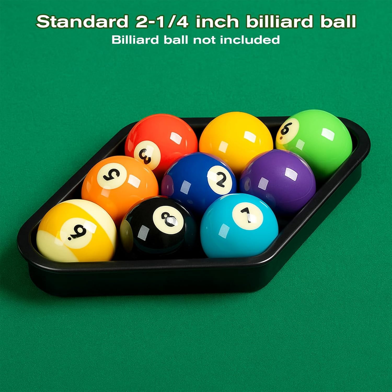 Black Ball Pool Rack Black Billiards 9 Ball Pool Table Triangle Rack 9-Ball Diamond Pools ...