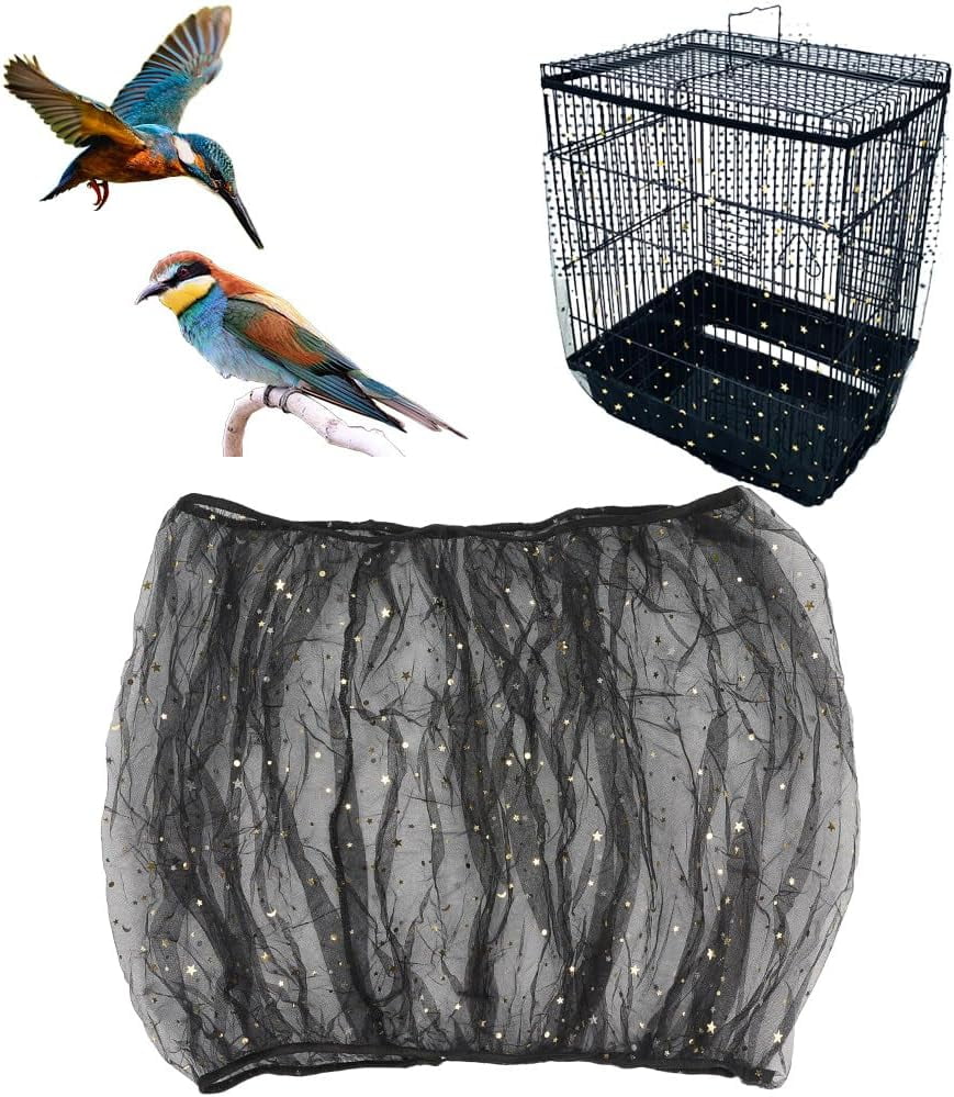 Picture Idea: Black Bird Cage Cover Bird Cage Seed Catcher Guard Net