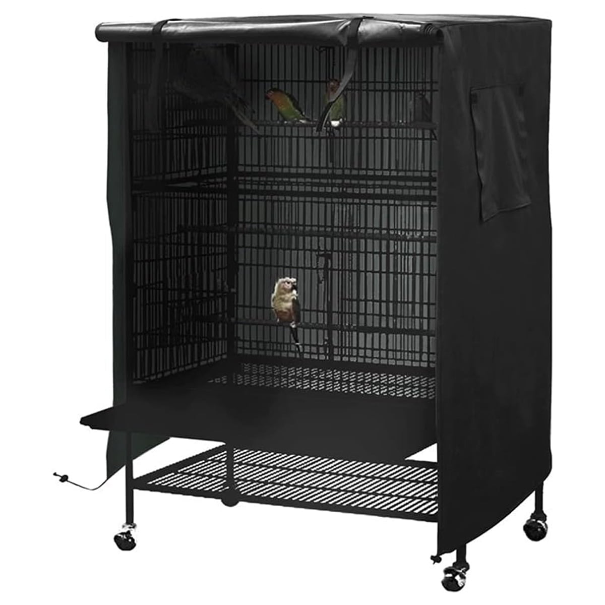 Black Bird Cage Cover, Waterproof, Large Bird Cage Cover, Washable ...