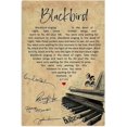 Black Bird Lyrics Song Gift Fan Music Home 500 Pieces Puzzle Funny