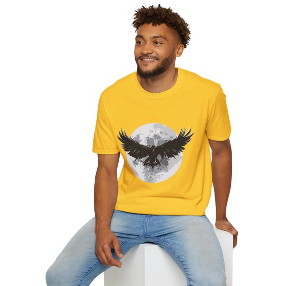 Black Bird Raven Moon Lovers Men Women Graphic Tshirt