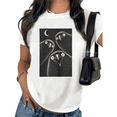thumbnail image 1 of Black Bird Shirt Print Tshirt Graphic Tees Shirts White Women Raven Gothic Dark Aesthetic Minimal Art Casual Summer Lightweight Tee Size S-5XL Tops, 1 of 5