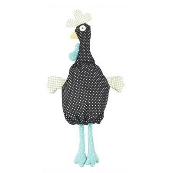 Black Bird With White Polka Dots and Blue Feet Shopping Bag Keeper - By Ganz