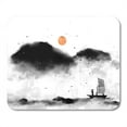 thumbnail image 1 of Black Birds Guy Sailing on Boat in Bad Weather Mousepad Mouse Pad Mouse Mat 9x10 inch, 1 of 3