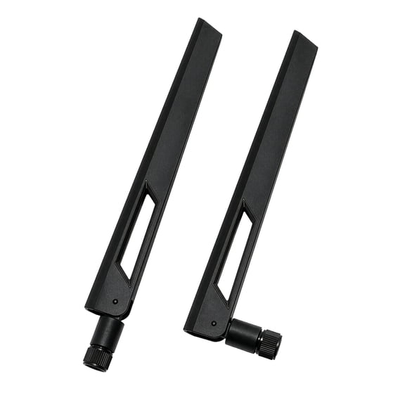 10dBi Tri-Band Adjustable External WiFi Antenna Pair | SMA Male Black/Black