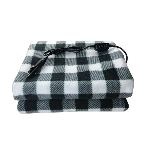 Black Black 12V Car Heating Blanket For Winter Travel 58X43Inch