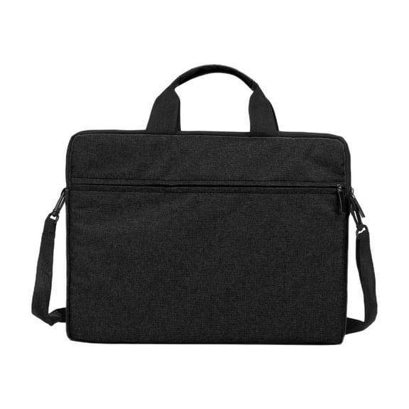 Black Black 15.6 Inch Laptop Bag Water Resistant Shoulder Bag For Computer Or Tablet