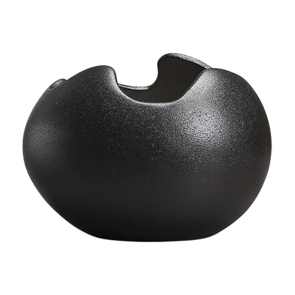Black Black Ceramic Hydroponic Planter With Drainage For Succulents Home Decor