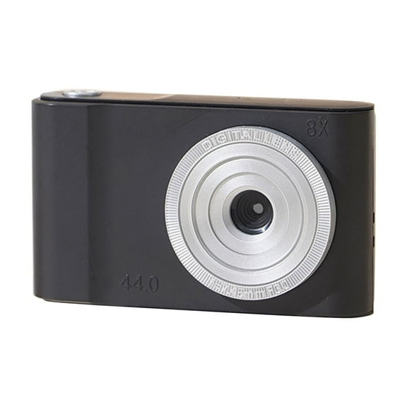 Black Black Children Hd Digital Camera With Front And Rear Dual Cameras 2.3 Inch Screen 1080P Video 8X Zoom For Kids Beginners Gift