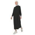 thumbnail image 1 of Black - Black - Crew neck - Unlined - Modest Dress - Refka, 1 of 5