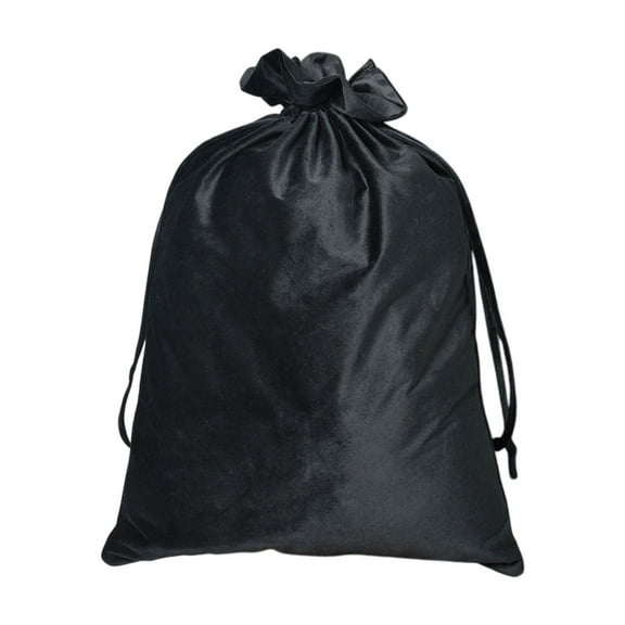 Black Black Fabric Drawstring Bag For Holiday Storage Gift Packaging Or Christmas Decoration 27.56 X 19.69 Inches