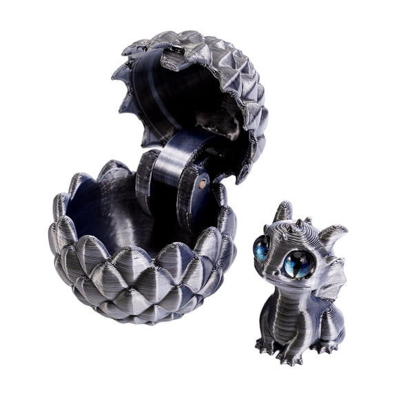 Black Black Hatchable Dragon Egg Toy Reveals Dragon Figurine Easter Themed Collectible For Kids Teens And Adults