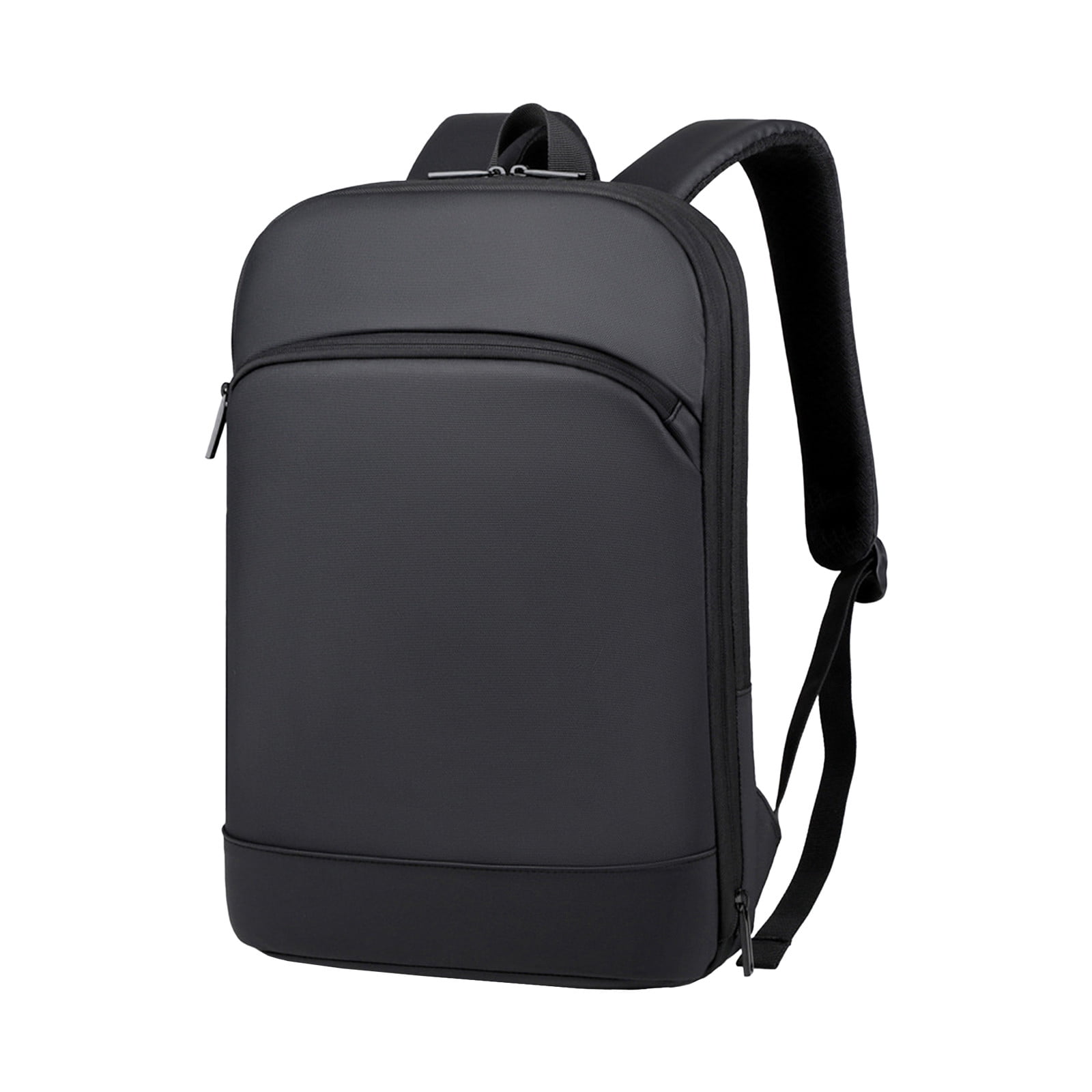 Black Black Large Capacity Expandable Backpack With Multiple ...