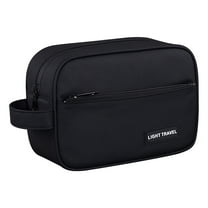 Black Black Mens Travel Toiletry Bag Waterproof Grooming Kit Organizer With Multiple Compartments For Shaving Kit Accessories Business Trip