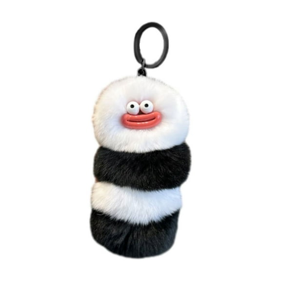 Black Black Plush Keychain Pendant Adorable Car Keychain Backpack Accessory Gift Idea For Loved Ones Soft And Furry Doll