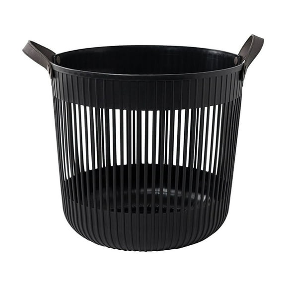 Black Black Portable Dirty Clothes Basket Storage Basket Large Laundry Basket Bathroom Hollow Mesh Hamper For Home