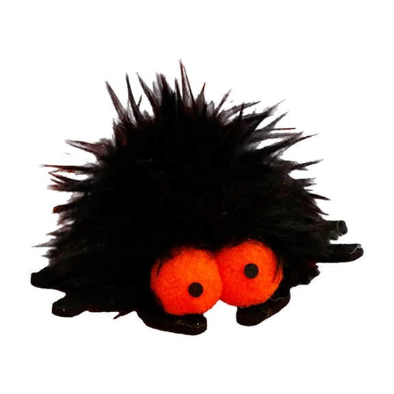 Black Black Soft Catnip Spider Toy For Cats Plush With Crinkle Sound For Interactive Play