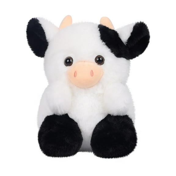 Black Black Soft Plush Cow Toy For Children 7.9 Inch Cute Strawberry Stuffed Animal For Gift