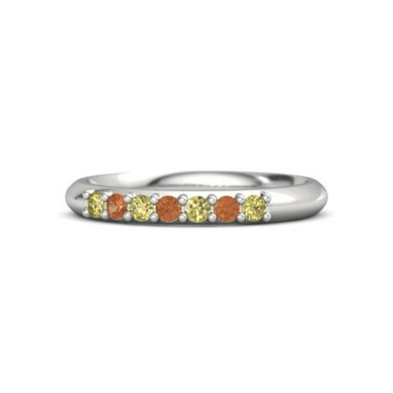 Black Black Spinel Half Eternity Dainity Band Ring Silver Yellow Gold Plated Ring Birthday Gift Gift For Her Thanksgiving Gift