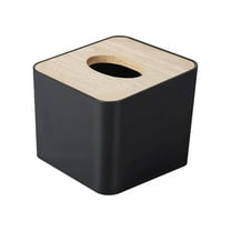 Black Black Tissue Box Wood Tissue Box Living Room Dining Room Home Tissue Box Damp And Wear Environmental Plastic 4Inch