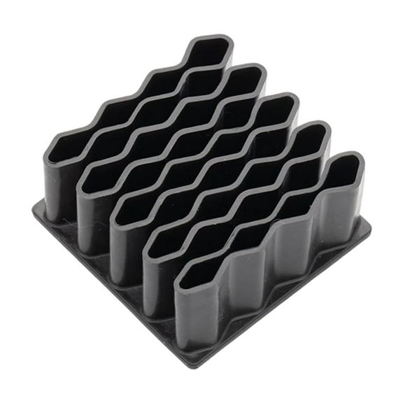 Black Black Wave Storage Rack For Medicine Tubes Desktop Organizer For Small Items 3X3Inch