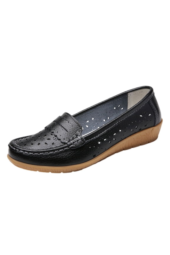 Black Black Women'S Slip On Flats With Non-Slip Outsole And Comfort Fit Design Perfect For Daily Use