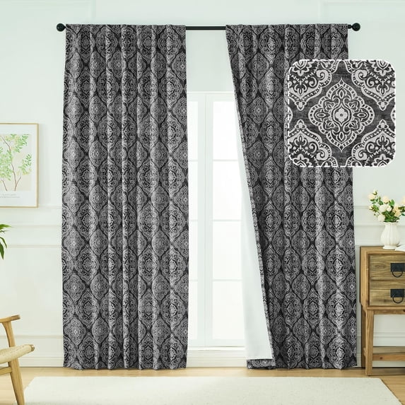 Black Blackout Curtains 96