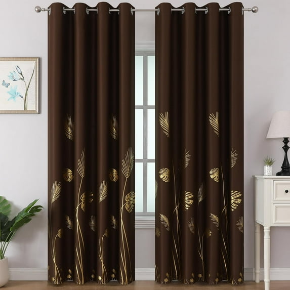 Black Blackout Curtains for Bedroom 84 Inches Long, Room Darkening ...