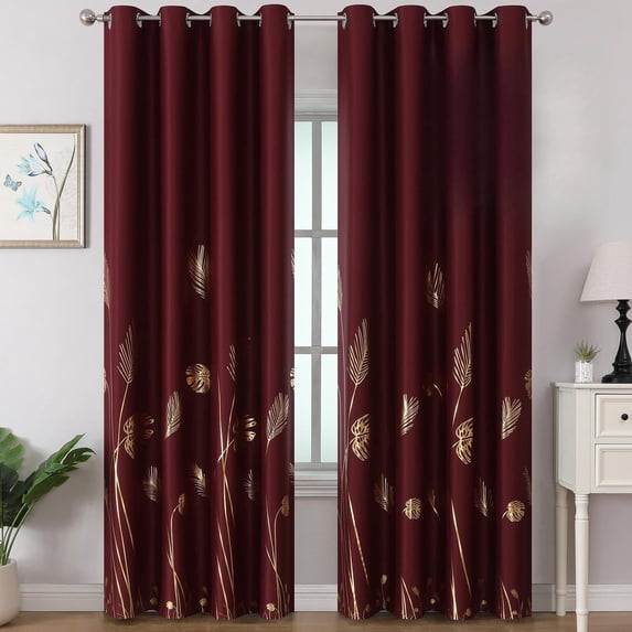 Black Blackout Curtains for Bedroom 84 Inches Long, Room Darkening ...
