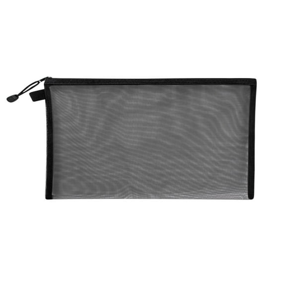 Black Blank Canvas Zipper Pouch For Diy Craft Makeup Pen Pencil Case Multi-Purpose Travel Bag 8.3 X 4.5 Inches Cloth Black