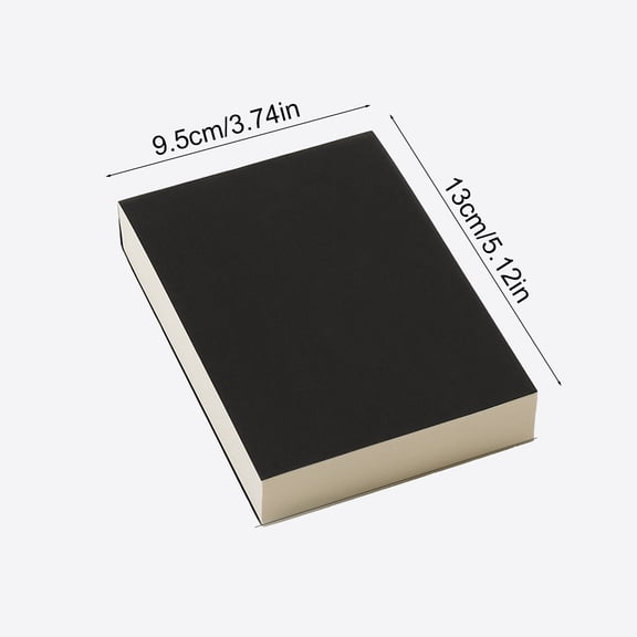Black Blank Sketchbook, 5.12×3.74in Extra Thick Portable Notebook with 500 No-Bleed Pages, Tearable Binding, for Drawing, Sketching & Daily Notes