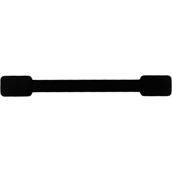 Black Blank Tamper Evident Labels | 4" x 0.5" Special Shape - 500 Pack | InStockLabels.com