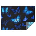 thumbnail image 1 of Black Blue Butterfly Pattern Rectangle Tablecloth 60"x84",Waterproof Polyester Rectangle Table Cloth, Wipeable Spillproof Polyester Tablecloth for Dining, Camping, Indoor and Outdoor, 1 of 5