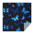 thumbnail image 1 of Black Blue Butterfly Pattern Square Tablecloth,Waterproof Square Table Cover,Wipeable Spillproof Washable Table Cover for Home Kitchen Party Decor 42"X42"(107x107cm), 1 of 6