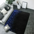 Black Blue Glitter Sparkles Area Rugs for Living Room Bedroom, 5x7 Soft