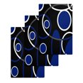 thumbnail image 1 of Black Blue Kitchen Dish Towels for Drying Dishes Set of 3, White Circle Geometric Abstract Texture Waffle Weave Microfiber Hand Tea Bathroom Towels Quick Dry & Absorbent Towel 15.7x23.6, 1 of 7