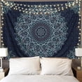 thumbnail image 1 of Black Blue Mandala Tapestry Wall Hanging Vintage Tapestries Aesthetic Hippie Wall Decor Bohemian Wall Art Boho Home Decoration for Bedroom,Living Room,Dorm, 1 of 6