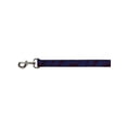 thumbnail image 1 of Black Blue Maroon Checkered Flag Plaid Checkers Fun Animal Pet Dog Cat Leash, 1 of 1