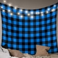 thumbnail image 1 of Black Blue Plaid Small Tapestry for Bedroom Wall Hanging Tapestry, Country Buffalo Checked Gingham Ceiling Backdrop Tapestries Poster Blanket Wall Decor for Teens Room Living Room Dorm 23" x 28", 1 of 8
