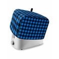 thumbnail image 1 of Black Blue Plaid Toaster Cover 4 Slice, Large Kitchen Appliance Covers, Country Buffalo Checked Gingham Toaster Oven Cover with Loop, Bread Machine Cover Polyester Dust Cover Protection, 1 of 4