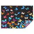 thumbnail image 1 of Black Blue Yellow Butterfly Pattern Rectangle Tablecloth 60"x84",Waterproof Polyester Rectangle Table Cloth, Wipeable Spillproof Polyester Tablecloth for Dining, Camping, Indoor and Outdoor, 1 of 5