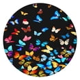 thumbnail image 1 of Black Blue Yellow Butterfly Pattern Round Fitted Tablecloth with Elastic Edge,Dining Table Cover Waterproof,Outdoor Round Tablecloth for Camping,Dining,Indoor and Outdoor, 1 of 7