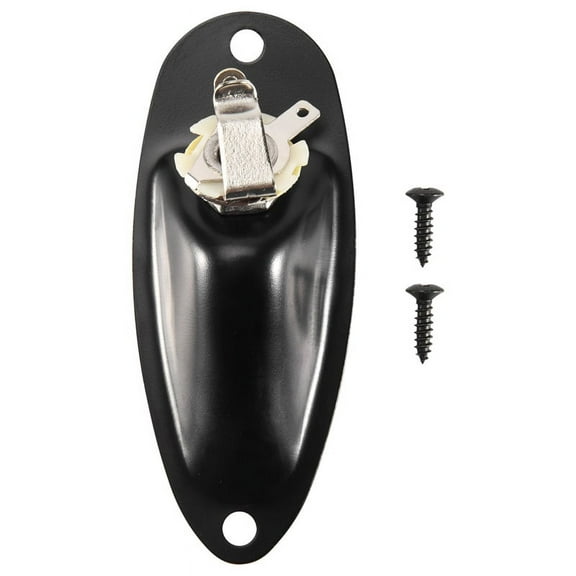 Black Boat Style 1/4inch Guitar Pickup Output Input Jack Plug Socket For Guitar