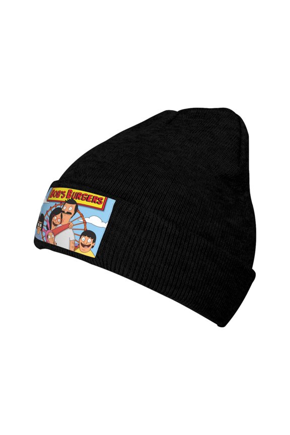 Black Bob's Burgers (19) Warm Knit Beanie Hat 3D Printed Skull Cap For Men Women