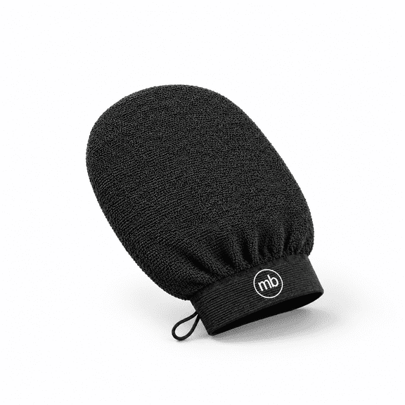 Black Body Scrubber Mitt, Moroccan Hammam Kessa Glove for Pre-Tan Prep and Skincare